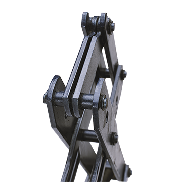 SCISSOR JACK - Eight tubular Spacers (welded into place) are used as distance bushings and reinforcements in the pivot joints of a scissor jack.